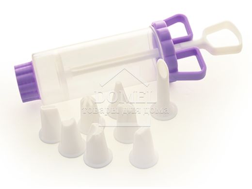 Кондитерський шприц з набором насадок 9 пр., колір ЛІЛОВИЙ (пластик)