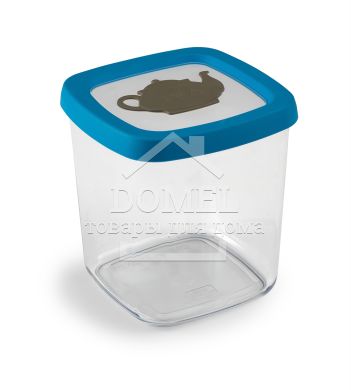 Контейнер для хранения чая, 1,0 л, 1 л, Контейнер для кофе и чая, Пищевой пластик, Пластик, Квадратная