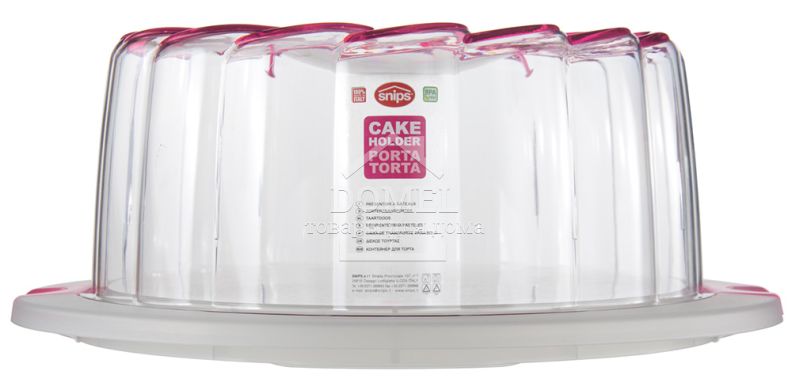 Контейнер для торту, 28 см, Для торта, Харчовий пластик, Пластик, 28 см, Кругла