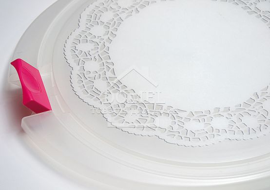 Контейнер для торту, 28 см, Для торта, Харчовий пластик, Пластик, 28 см, Кругла