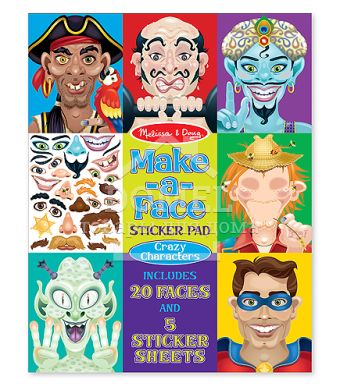 MD4237 Make-a-Face - Crazy Characters (Набор наклеек "Сказочные персонажи")