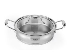 Сотейник MIRANDA 24x6 см / 2,9 л со стеклянной крышкой (нержавеющая сталь)