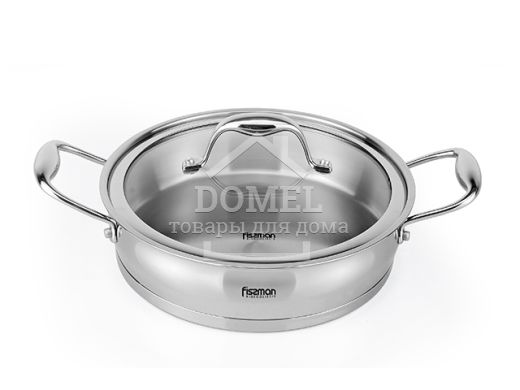 Сотейник MIRANDA 24x6 см / 2,9 л зі скляною кришкою (нержавіюча сталь)