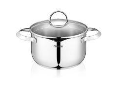 Каструля CALLISTO 18x8.5 см / 2,0 л зі скляною кришкою (нержавіюча сталь)