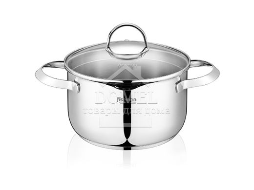 Каструля CALLISTO 18x8.5 см / 2,0 л зі скляною кришкою (нержавіюча сталь)