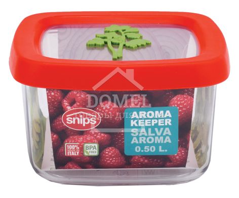 Контейнер для хранения, 0,5 л, 500 мл, Контейнер для хранения, Пищевой пластик, Пластик, Квадратная