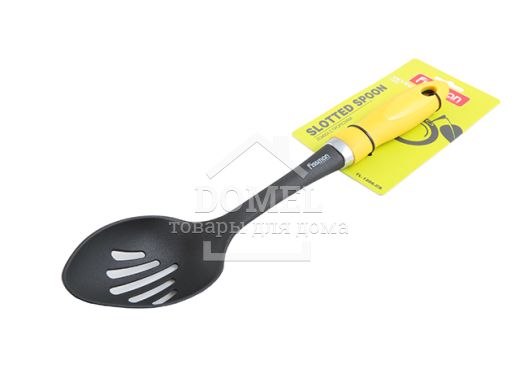 Ложка с отверстиям VEYRON (нейлон с желтой рукояткой)