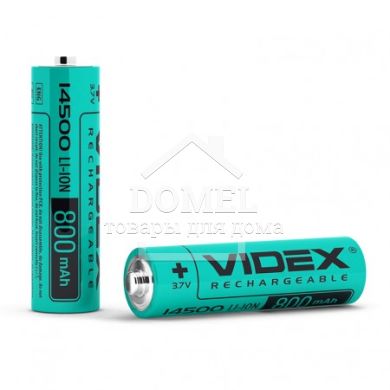 Акумулятор Videx Li-Ion 14500 (без захисту) 800mAh bulk ціна за 1 шт., 14500, Акумулятор Li-ion, 800 mAh