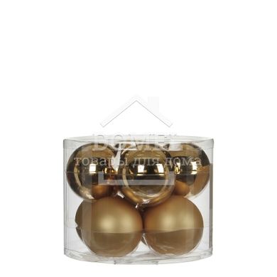 Елочные шарики "House of Seasons" комплект 8 шт., Шампань