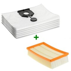 Фільтр + набір мішків (5 шт.) для пилососів Karcher NT 30/1 40/1 50/1 Tact Ap Te L M (6.904-367.0+2.889-154.0), Karcher