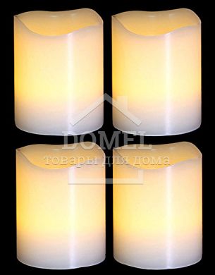 Комплект із 4-х свічок декоративних, 6 см, діам.5 см