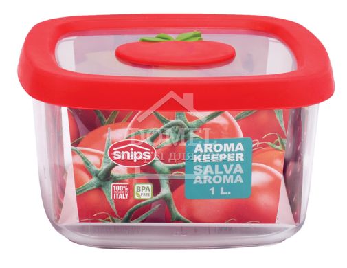 Контейнер для хранения, 1,0 л, 1 л, Контейнер для хранения, Пищевой пластик, Пластик, Квадратная