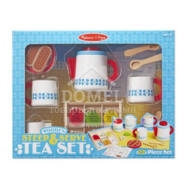 MD19843 Steep & Serve Tea Set (Дерев'яний набір "Чайний сервіз"), Від 3 років, Іграшковий посуд