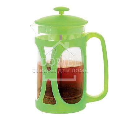 Заварювальний чайник з поршнем OPERA 350 мл, колір ЗЕЛЕНИЙ ЧАЙ (скляна колба)