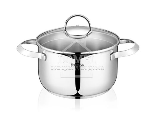 Кастрюля CALLISTO 24x11.5 см / 5,0 л со стеклянной крышкой (нержавіюча сталь)
