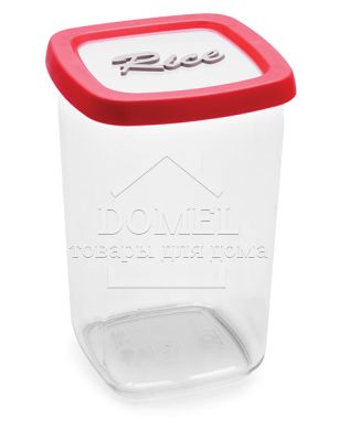 Контейнер для хранения, 1,5 л "Рис", 1500 мл, Контейнер для хранения, Пищевой пластик, Пластик, Квадратная