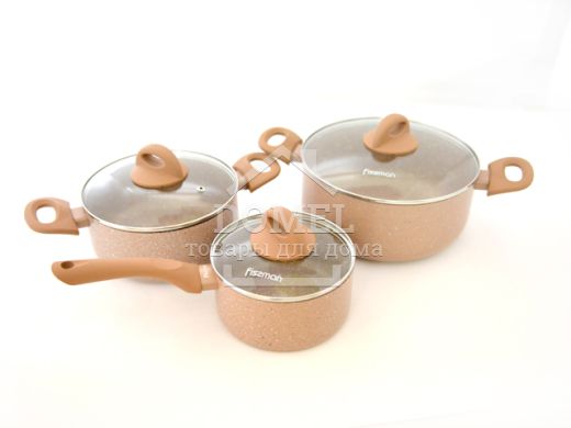 Набір посуду LATTE 6 пр. зі скляними кришками