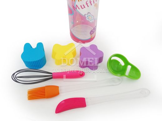 Набір приладдя для випічки міні-кексів 7 предметів (силікон), ціна за 1 набір