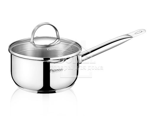 Ківш CALLISTO 16x8 см / 1,5 л зі скляною кришкою (нержавіюча сталь)