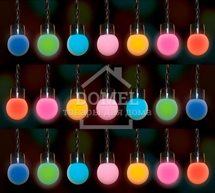 Гирлянда для искусственных деревьев, мультицветная, 4,9 м