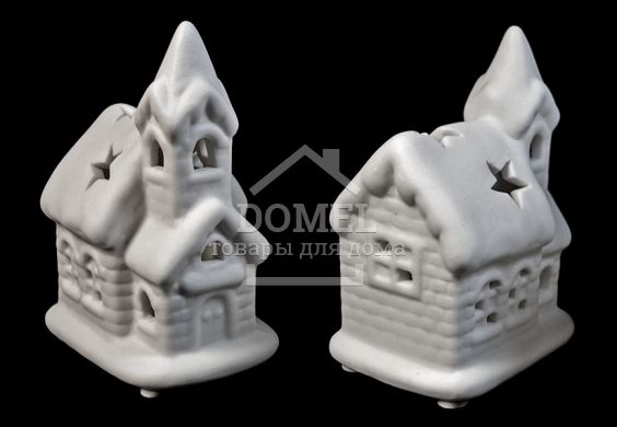 Комплект 3-х декоративных керамических фигурок "Домик", 6 * 5 * 9 см
