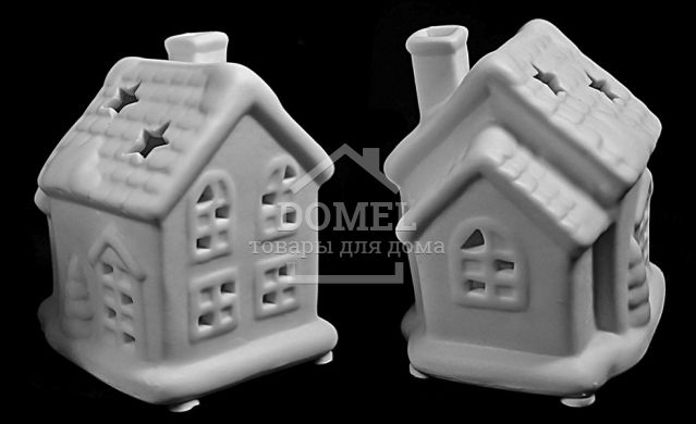Комплект 3-х декоративных керамических фигурок "Домик", 6 * 5 * 9 см