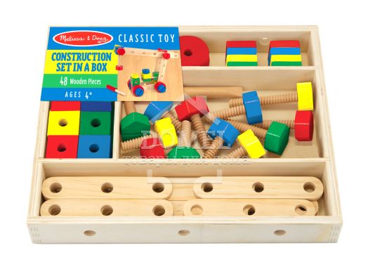 MD5151 Construction Building Set in a Box (Деревянный строительный конструктор в коробке)