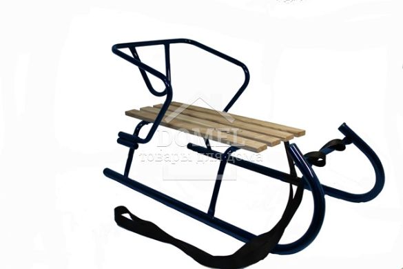 Санки зимние "Овен", 80 * 41 * 24 см темно-синие, Металлические