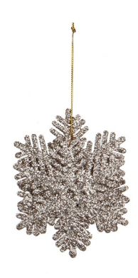 Прикраса декоративна "Сніжинка мереживна ""Christmas House", золотиста