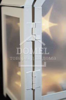 Фонарь декоративный металлический, белый, 11 * 7,5 * 20 см