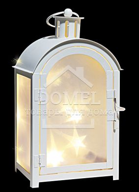 Фонарь декоративный металлический, белый, 11 * 7,5 * 20 см