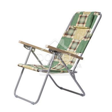 Крісло-шезлонг "Ясень бязь" жовта клітинкаTime Eco, 4820195550915