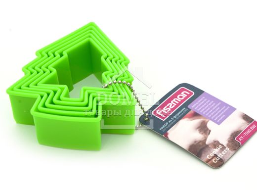 Набір з 5-формочки для вирізання печива ЯЛИНКА (пластик)