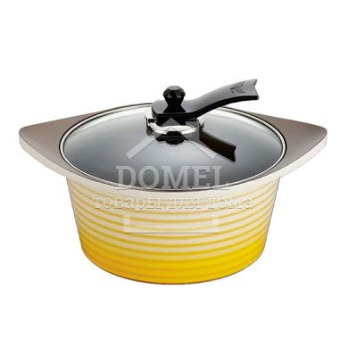 Каструля зі скляною кришкою INNOVATION 24x12 см / 5 л (литий алюміній з керам. покриттям 3D)