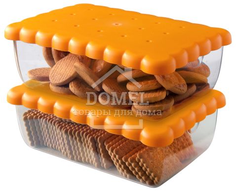 Контейнер для печива, 2,7 л 03806, 2,7 л, Контейнер для зберігання, Харчовий пластик, Пластик, Прямокутна