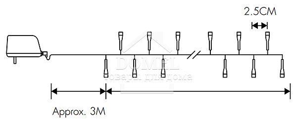 Гірлянда мультикольорова "Luca", 6,2 м