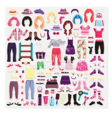 MD19412 Day of Glamour (Об'ємні багаторазові наклейки "Гламур"), Для дівчаток, Від 4 років, Багаторазові