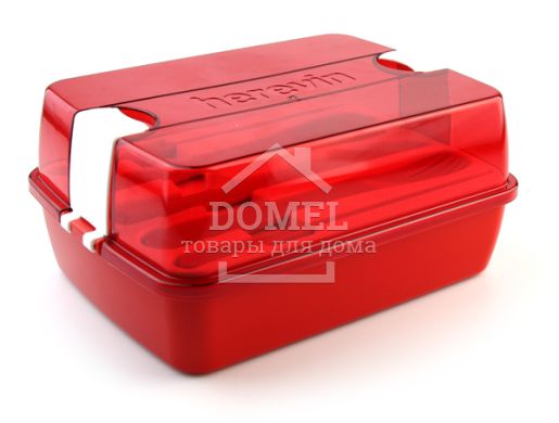 Набор для обеда HEREVIN MAXX RED (161275-001), Набор контейнера со столовыми приборами, Пластик, Пластик, Прямоугольная, 5