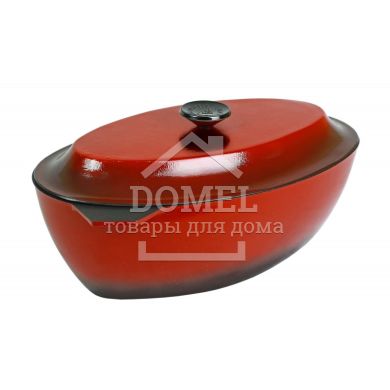 Гусятница из жаростойкой ручкой крышки стеклоэмаль ЛГ05. 5л, 4820149870748