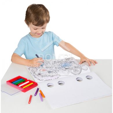 MD15169 Goofy Faces - Googly Eyes Coloring Pad (Розмальовка з очима "Лица")