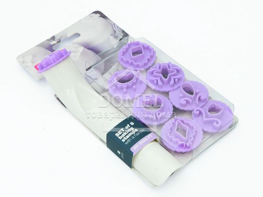 Набір з 8 штампиків для випічки 3 см з ручкою (пластик)