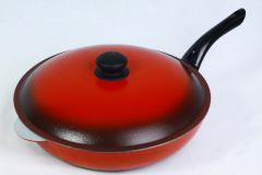 Сковорода 300 мм з одним литим вушком та пласт-ручкою склоемаль ЕС30урк, 4820149871929