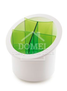 Сушарка для столових приборів, дизайн білий з салатовим