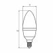 EUROLAMP LED Лампа ЕКО серія "D" CL 6W E14 3000K, E14, 3000K, 500Lm, 6W