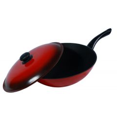 Сковорода 300 мм з одним литим вушком та пласт-ручкою склоемаль ЛW30урк, 4820149872858