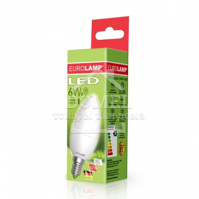 EUROLAMP LED Лампа ЕКО серія "D" CL 6W E14 4000K, E14, 4000K, 520Lm, 6W