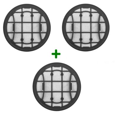 Комплект (3 шт.) фильтров DOMPRO DP13083 для аккумуляторных пылесосов Philips Aqua Plus XV1681/01, Philips