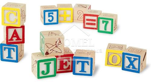 MD1900 Wooden ABC/123 Blocks (Деревянная азбука/цифры на кубиках)