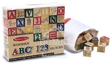 MD1900 Wooden ABC/123 Blocks (Деревянная азбука/цифры на кубиках)