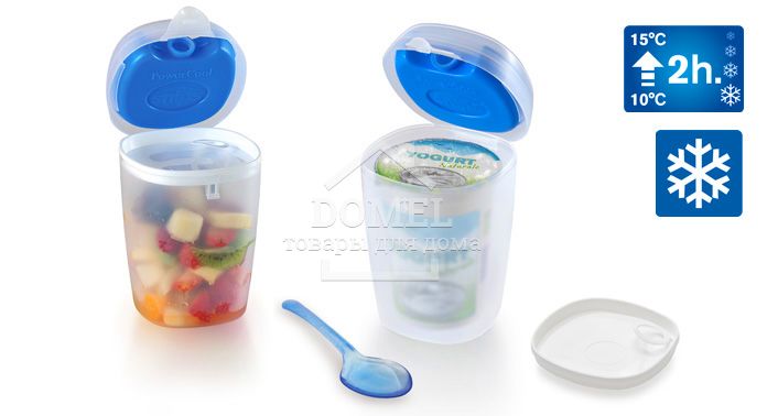 Контейнер для йогурту/салату 0,5 л диспл, 500 мл, Контейнер для зберігання, Харчовий пластик, Пластик, Кругла